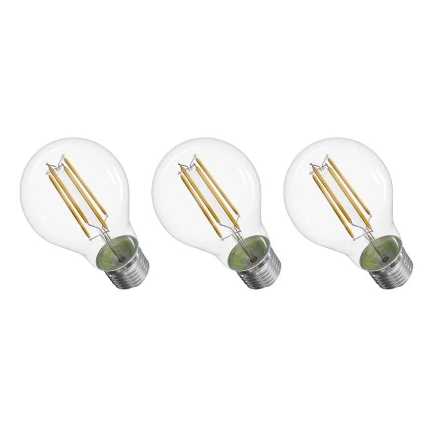 SET 3x LED Žarulja FILAMENT A60 E27/3,8W/230V 4000K Energetski razred A