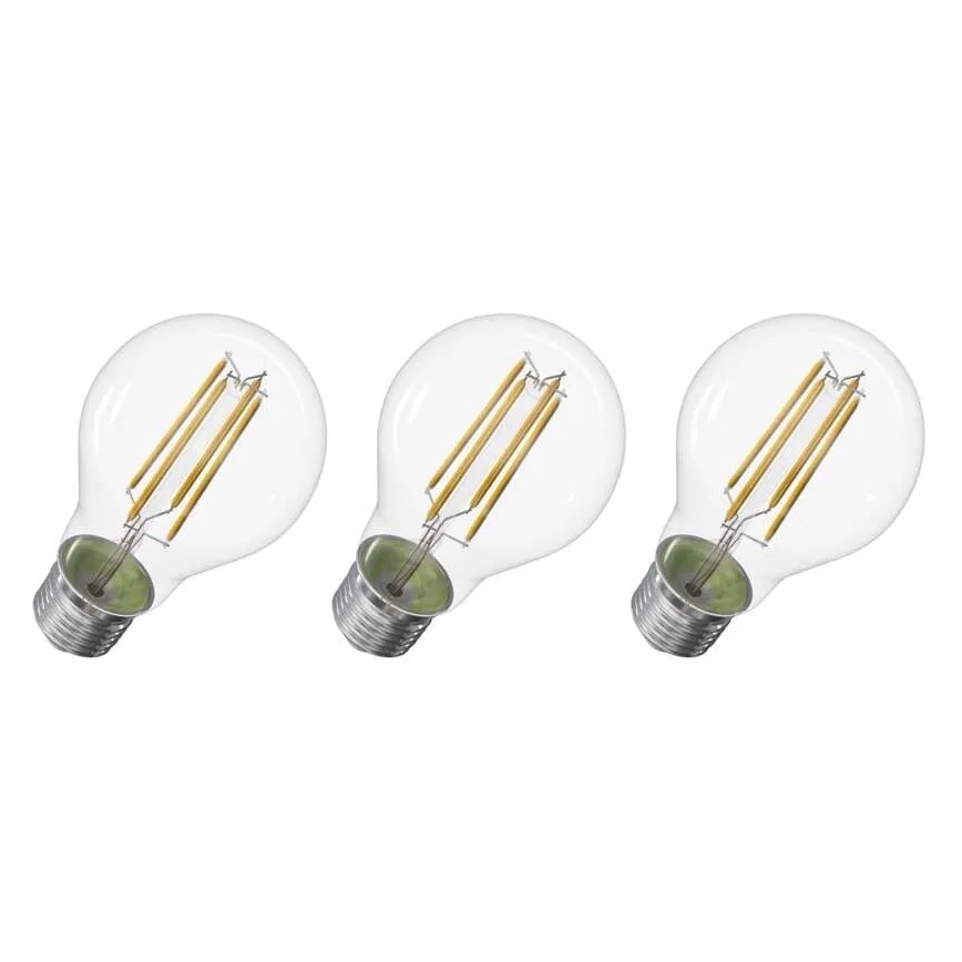 SET 3x LED Žarulja FILAMENT A60 E27/3,8W/230V 4000K Energetski razred A