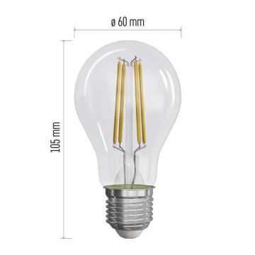 SET 3x LED Žarulja FILAMENT A60 E27/5W/230V 4000K Energetski razred A