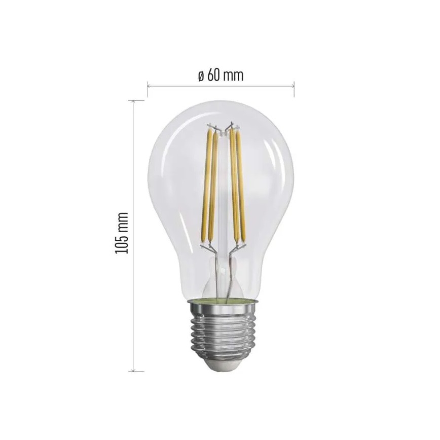 SET 3x LED Žarulja FILAMENT A60 E27/5W/230V 4000K Energetski razred A