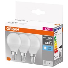 SET 3x LED Žarulja P40 E14/4,9W/230V 4000K - Osram