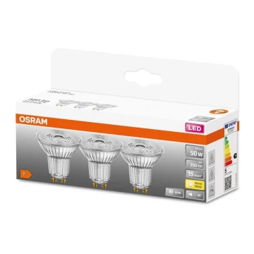 SET 3x LED Žarulja PAR16 GU10/4,3W/230V 2700K - Osram