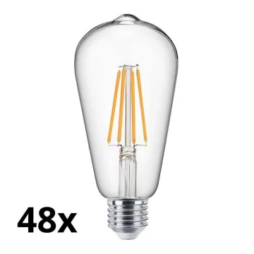 SET 48x LED Žarulja VINTAGE ST64 E27/7W/230V 2700K