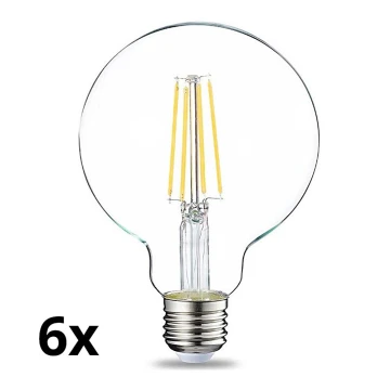SET 6x LED Prigušiva žarulja VINTAGE G93 E27/8W/230V 2700K