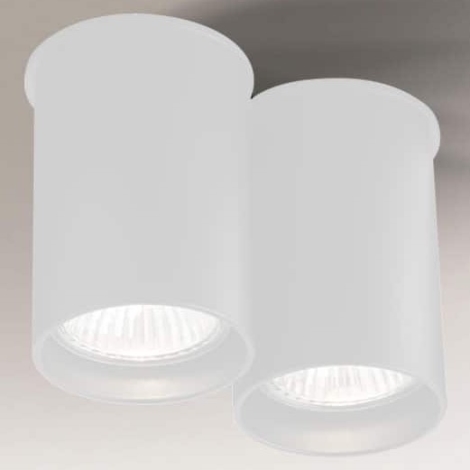 Shilo - Reflektorska svjetiljka 2xGU10/15W/230V 9 cm bijela