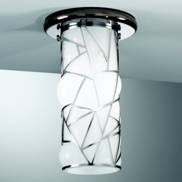 SIRU - Reflektorska svjetiljka ORIONE 1xG9/30W/230V krom/bijela murano staklo