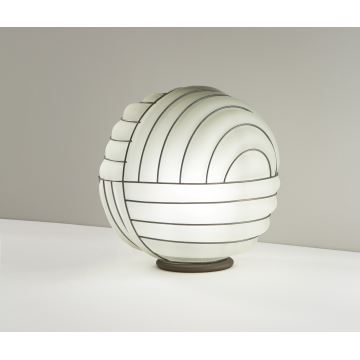 SIRU - Stolna lampa CARTESIO 1xE27/60W/230V smeđa/bijela murano staklo