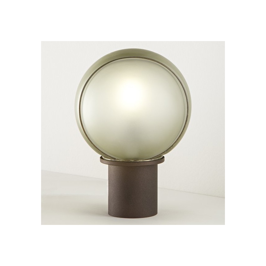SIRU - Stolna lampa FLORET 1xE14/40W/230V smeđa/siva murano staklo