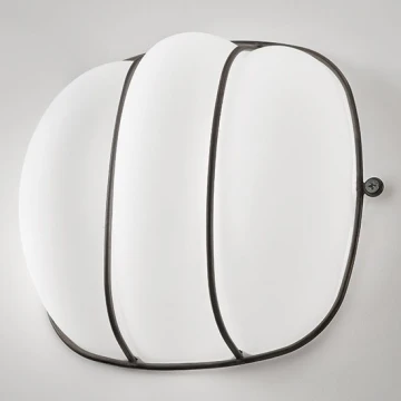 SIRU - Zidna svjetiljka CAGE 1xGX53/10W/230V 20 cm crna/bijela murano staklo
