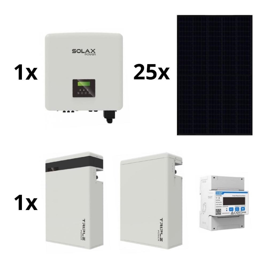 Solarni sklop: SOLAX Power - 10kWp RISEN Full Black + 10kW SOLAX pretvarač 3f + 11,6 kWh baterija