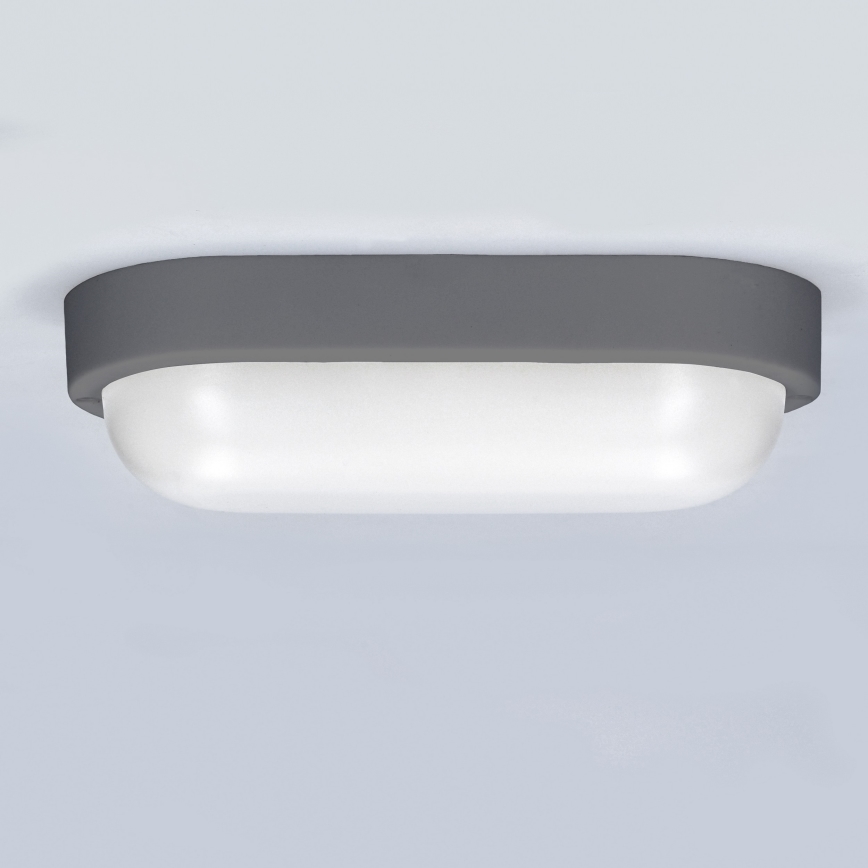 LED Vanjska zidna svjetiljka LED/13W/230V 4000K IP54 siva ovalno
