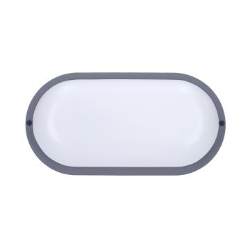 LED Vanjska zidna svjetiljka LED/13W/230V 4000K IP54 siva ovalno