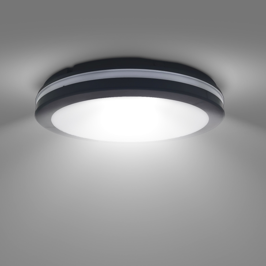 LED Prigušiva vanjska stropna svjetiljka LED/18W/22W/26W/230V 3000/4000/6500K IP65 crna