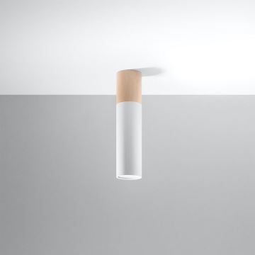 Stropna svjetiljka PABLO 1xGU10/40W/230V bijela/bukva