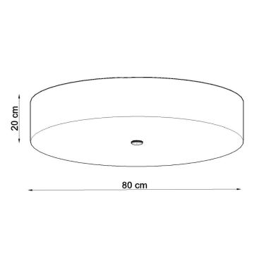 Stropna svjetiljka SKALA 6xE27/60W/230V pr. 80 cm crna