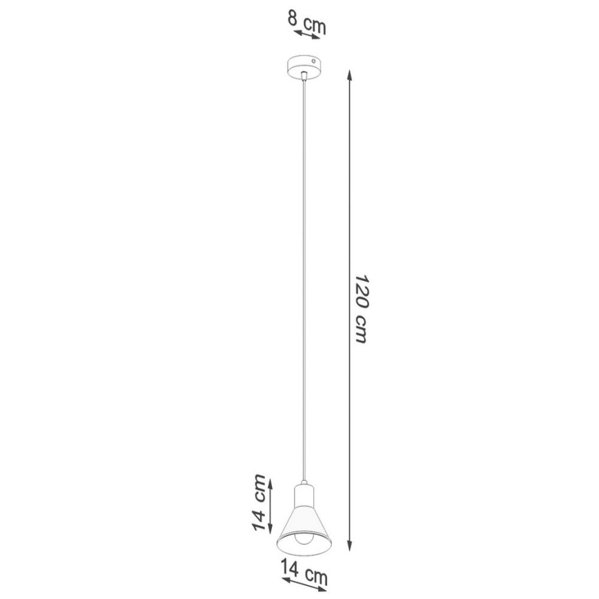 Luster na sajli TALEJA 1xE27/60W/230V crna