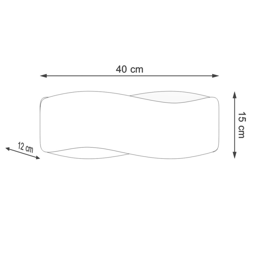 Zidna svjetiljka TILA 2xG9/40W/230V 40 cm crna