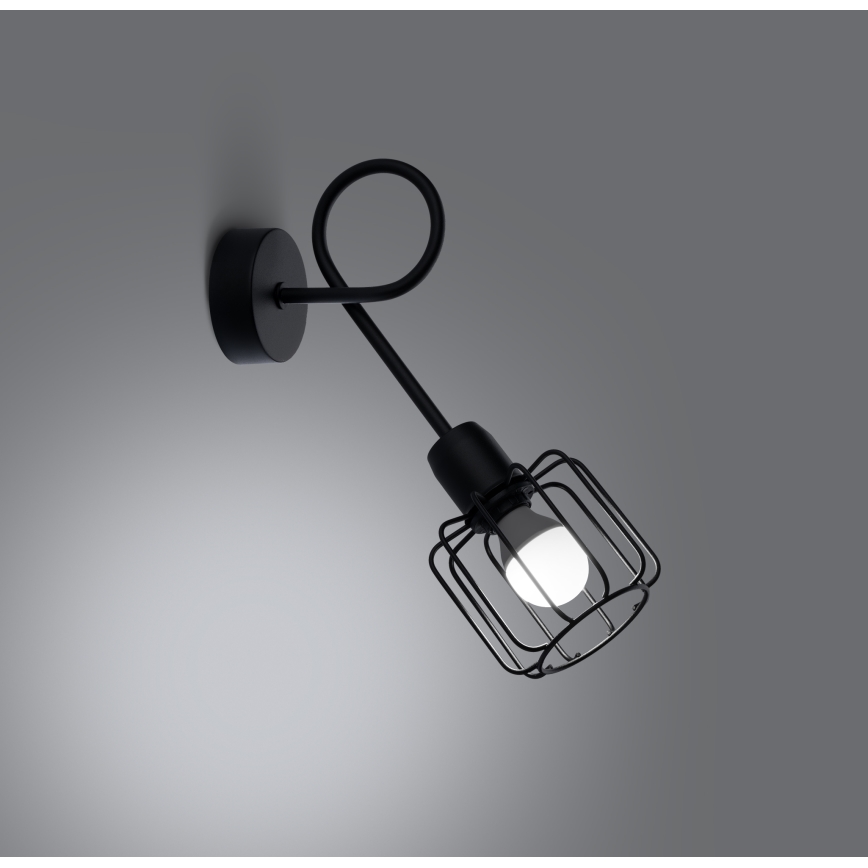 Zidna svjetiljka BELUCI 1xE14/40W/230V crna