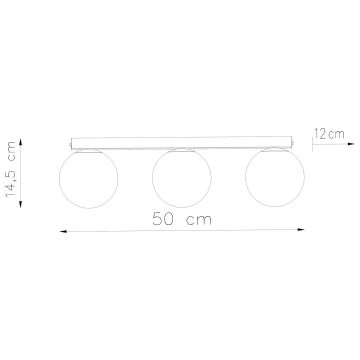 Stropna svjetiljka YOLI 3xG9/12W/230V bijela