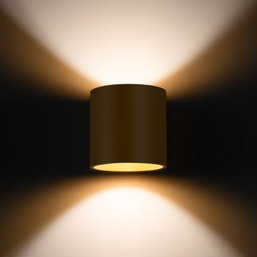 Zidna reflektorska svjetiljka ORBIS 1xG9/8W/230V zlatna