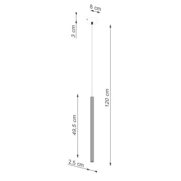 Luster na sajli ARCHE 1xG9/8W/230V bijela