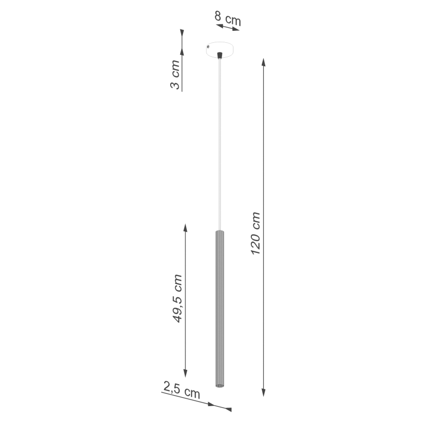 Luster na sajli ARCHE 1xG9/8W/230V bijela