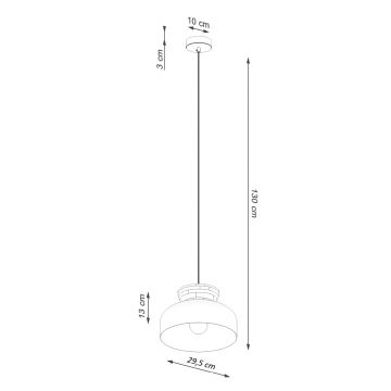 Luster na sajli MARION 1xE27/15W/230V pr. 29,5 cm bijela