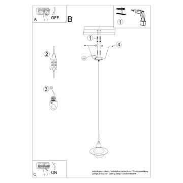 Luster na sajli HYPERION 1xG9/8W/230V crna