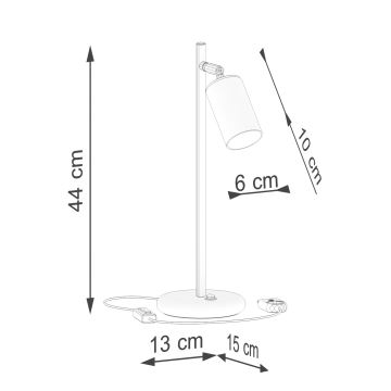 Stolna lampa WINX 1xGU10/10W/230V crna/krom