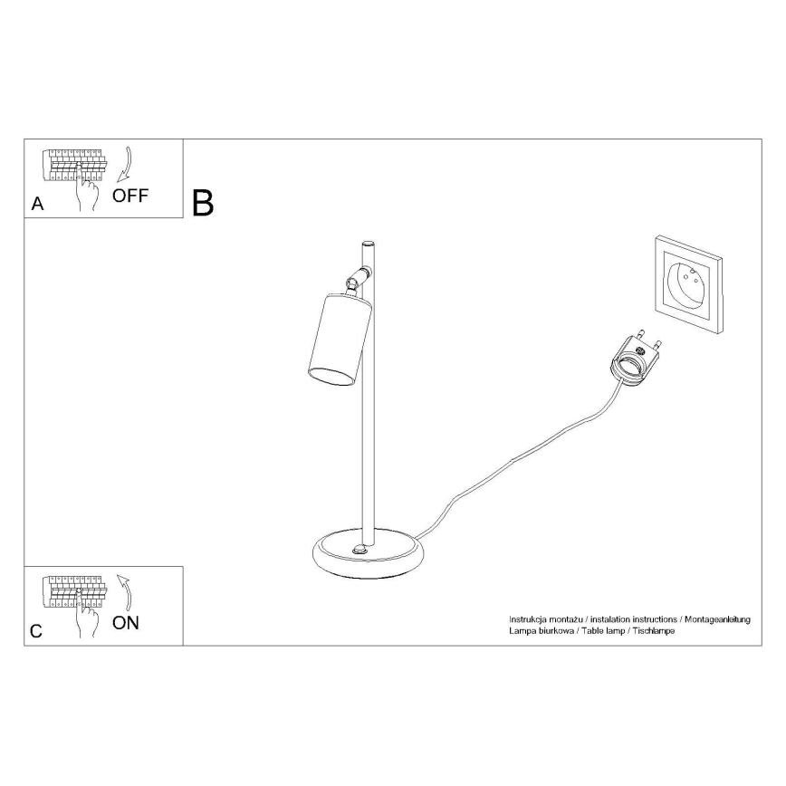 Stolna lampa WINX 1xGU10/10W/230V crna/bakar