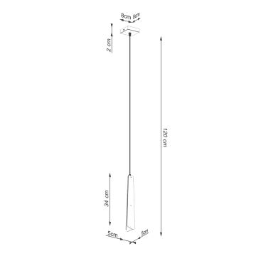 Luster na sajli PRYSM 1xG9/8W/230V bijela