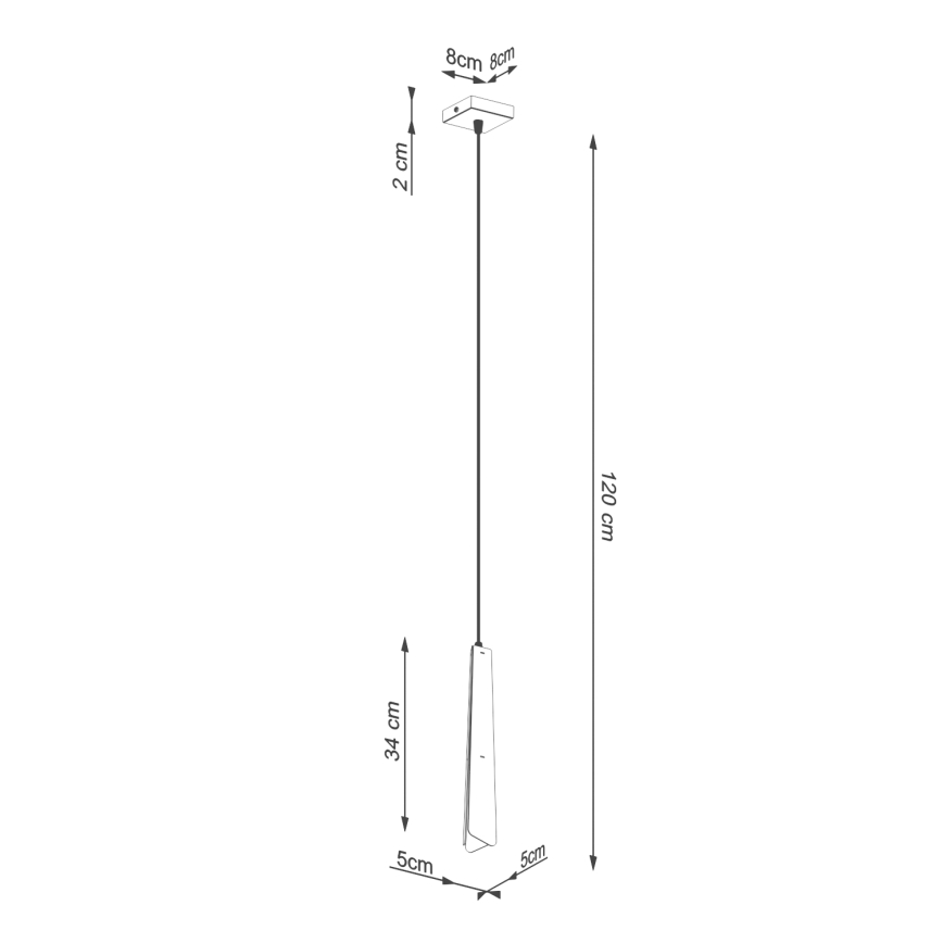 Luster na sajli PRYSM 1xG9/8W/230V bijela