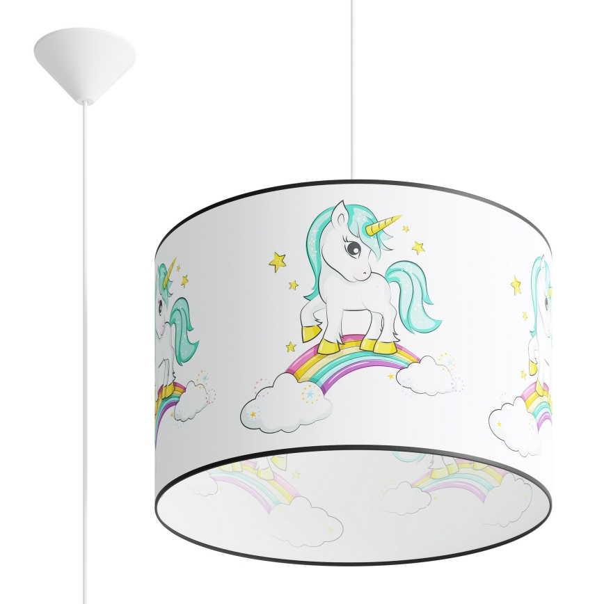 Dječji luster na sajli UNICORN 1xE27/15W/230V pr. 40 cm