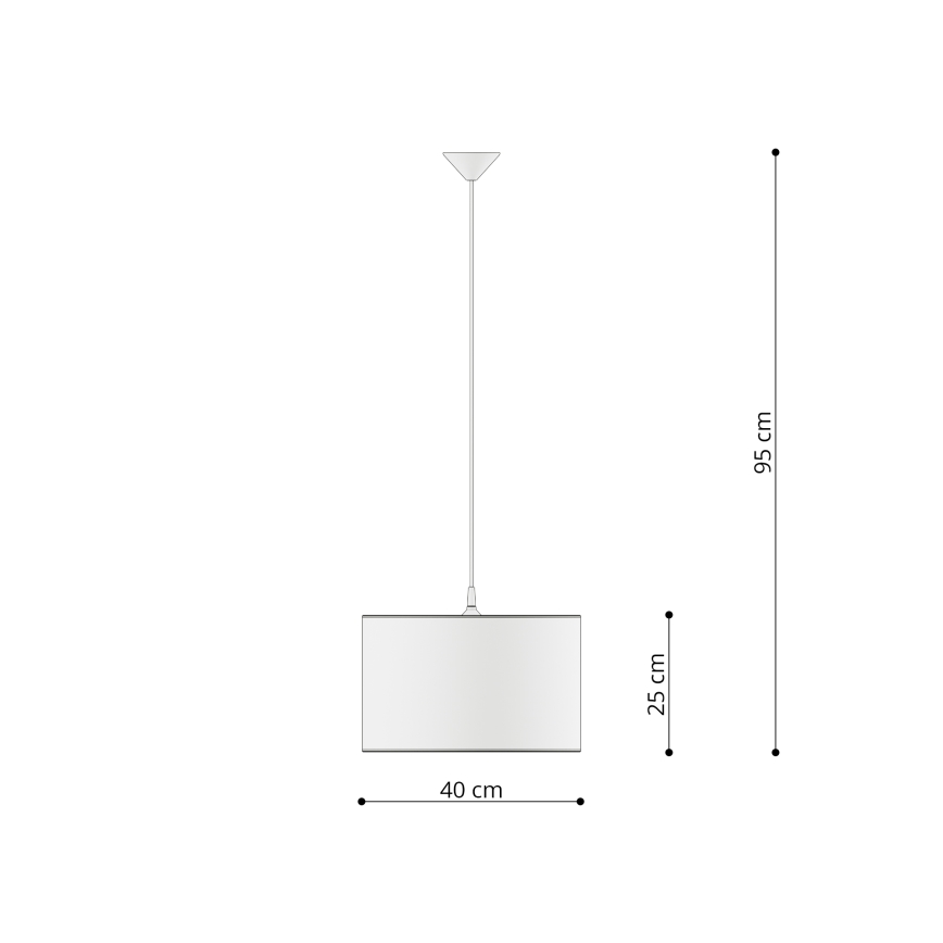 Dječji luster na sajli UNICORN 1xE27/15W/230V pr. 40 cm