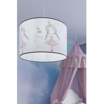 Dječji luster na sajli PRINCESS 1xE27/15W/230V pr. 30 cm princeza