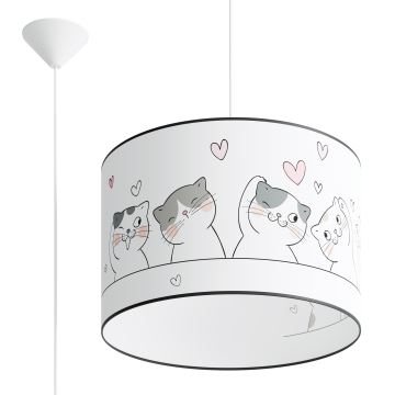 Dječji luster na sajli CAT 1xE27/15W/230V pr. 40 cm mačka