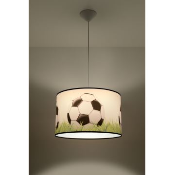 Dječji luster na sajli FOOTBALL 1xE27/15W/230V pr. 40 cm