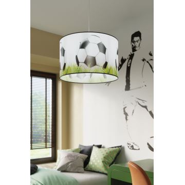 Dječji luster na sajli FOOTBALL 1xE27/15W/230V pr. 40 cm