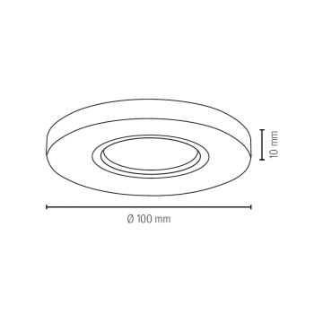 LED Ugradbena svjetiljka VITAR 1xGU10/5W/230V CRI 90 pješčenjak – FSC certificirano