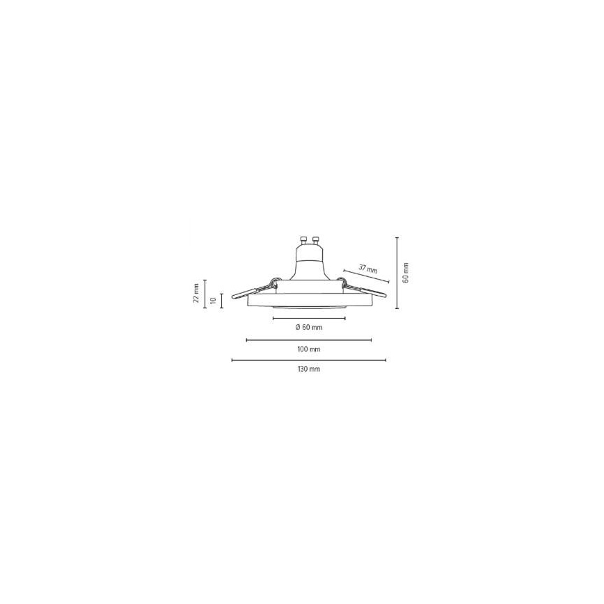 SET 3x LED Ugradbena svjetiljka VITAR 1xGU10/5W/230V CRI 90 beton – FSC certificirano