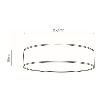 Stropna svjetiljka BOHO 4xE27/25W/230V pr. 58 cm bijela – FSC certificirano