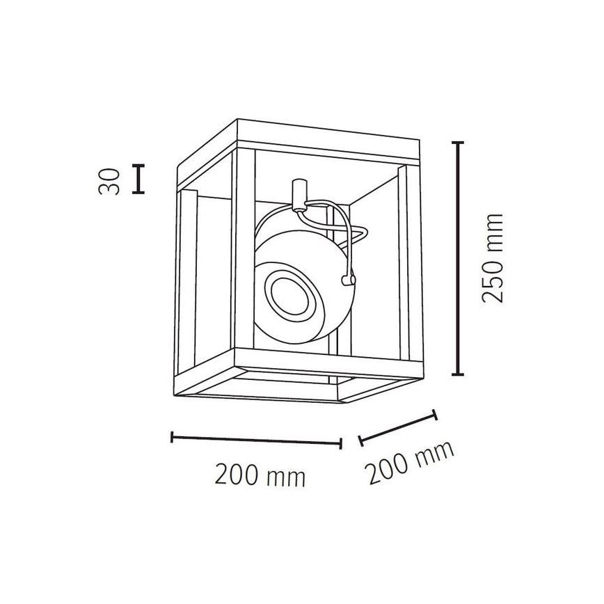 LED Stropna svjetiljka ROY 1xGU10/5W/230V mat hrast – FSC certificirano