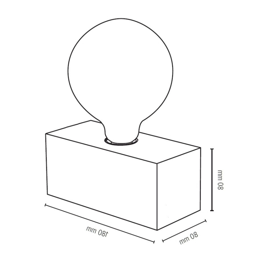 Stolna lampa THEO 1xE27/25W/230V – FSC certificirano