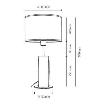 Stolna lampa PINO 1xE27/40W/230V – FSC certificirano