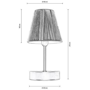 Stolna lampa MILA 1xE14/25W/230V breza – FSC certificirano