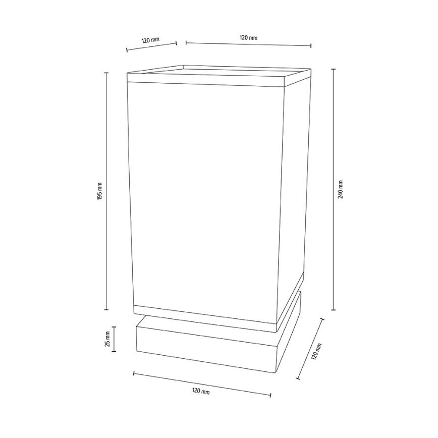 Stolna lampa FIRE 1xE27/25W/230V bor/bijela – FSC certificirano