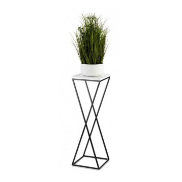 Stalak za cvijeće LOFT 70x24 cm crna/bijela