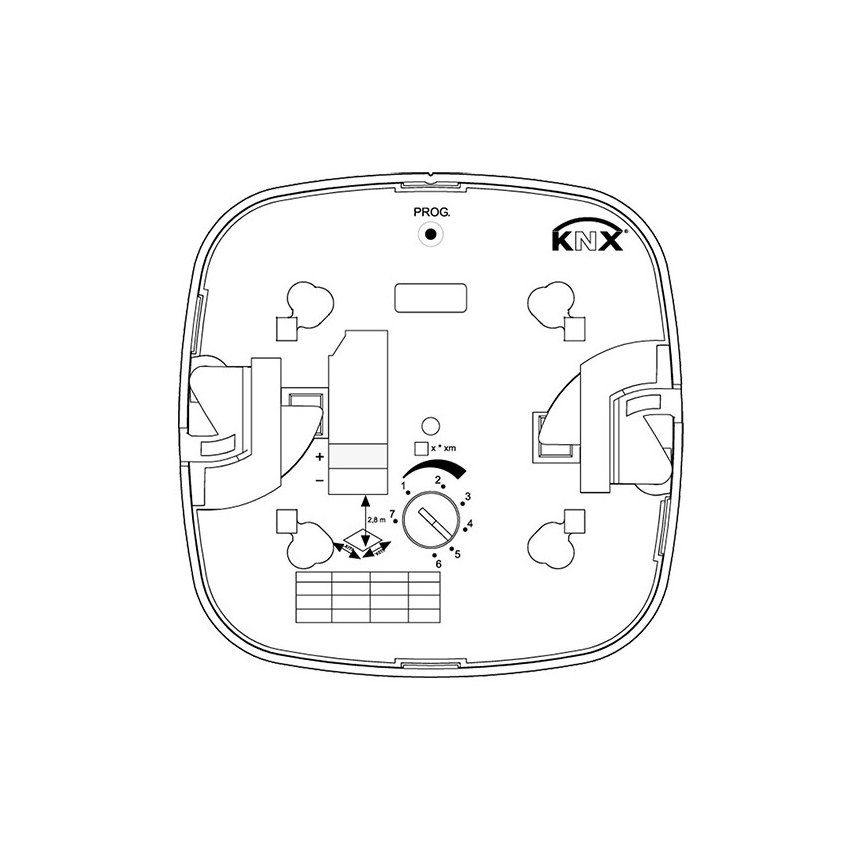 Steinel 058470 - Detektor prisutnosti IR Quattro HD 24m KNX bijela