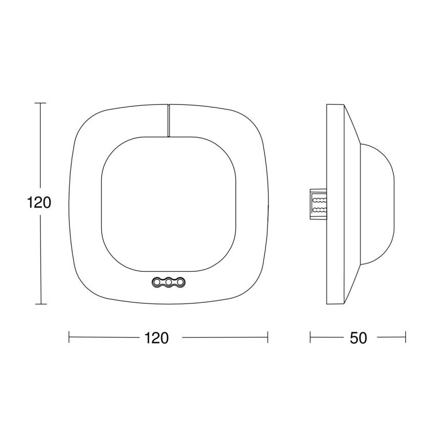 Steinel 068622 - Detektor prisutnosti IR Quattro HD 24m KNX crna