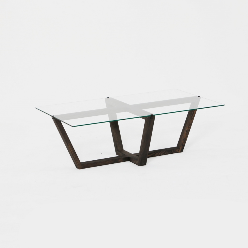 Stolić za kavu AMALFI 35x105 cm bor/prozirna